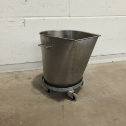 Stainless steel tub on cart
